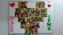 Mural de fotos com imagens das servidoras e seus filhos.