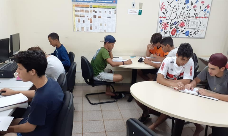 Residentes durante acompanhamento pedagógico