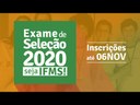 Exame de Seleção 2020 Exame de Seleção 2020