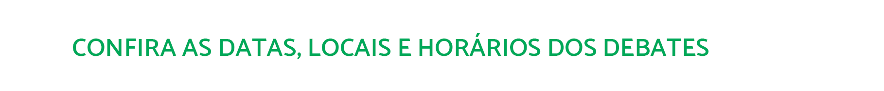 Botão Datas e Horários Debates 2