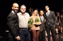 Os professor Marcus Menezes e Régia Avancini também foram homenageados