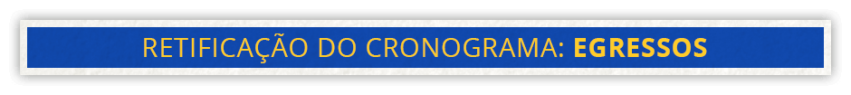 Cronograma: Egressos