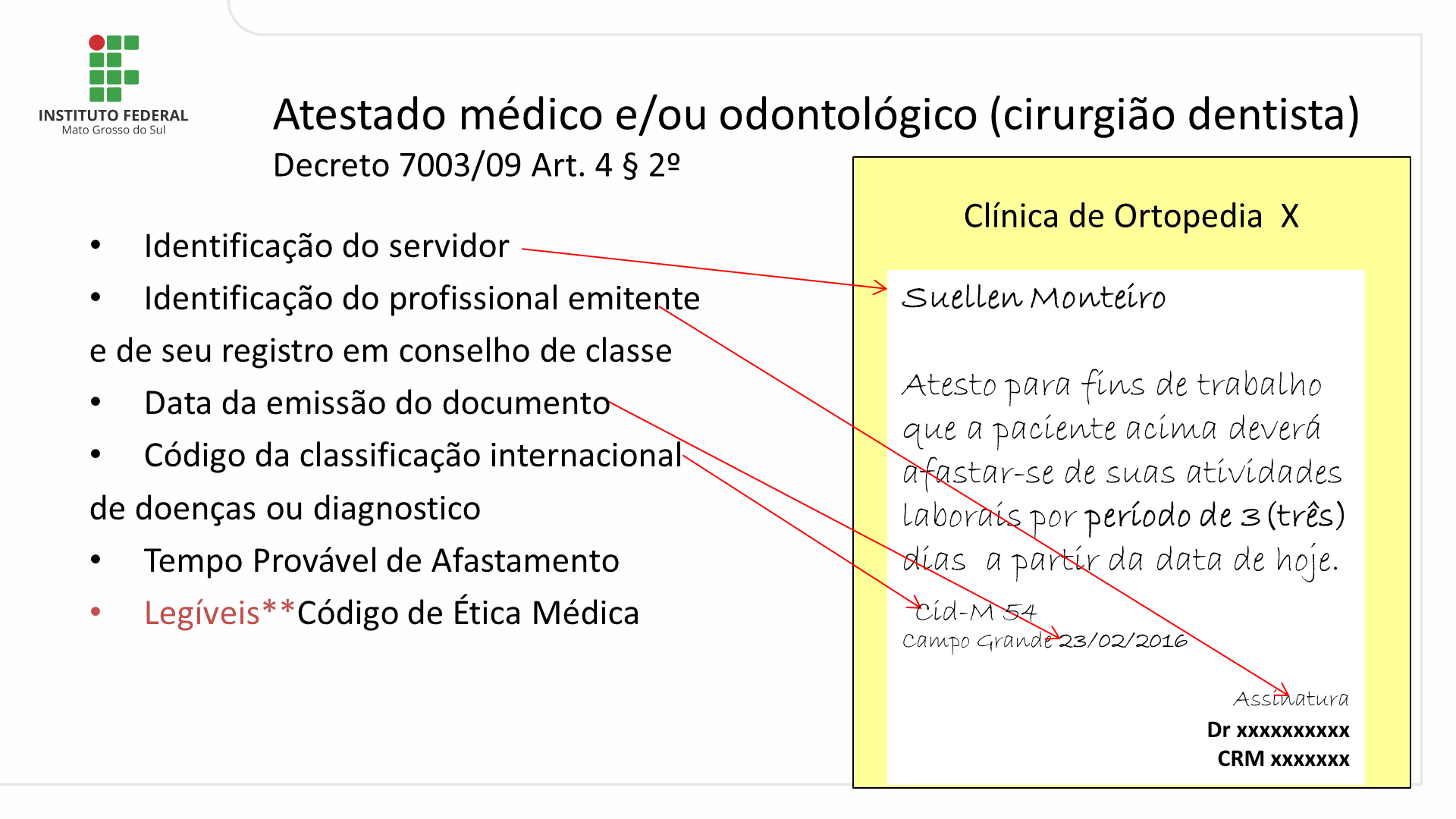 Atestado médico e odontológico