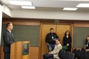 Palestra "Liderança para alcançar resultados" realizada na reitoria com transmissão por videoconferência para os campi