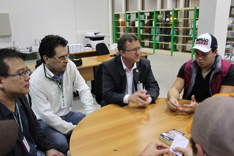 Estudantes do Campus Ponta Porã em reunião com dirigentes do IFMS (junho/2016)