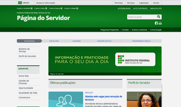 nova página do servidor