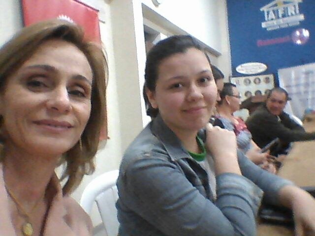 Professora Lora e Giovanna Calves