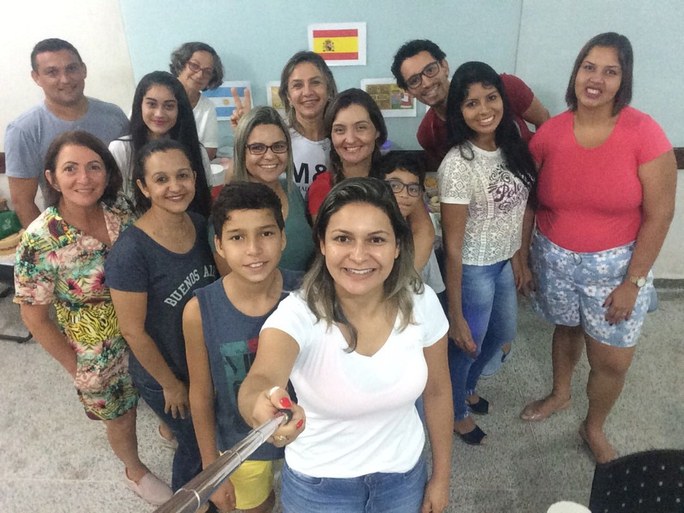 Turma do curso de Espanhol