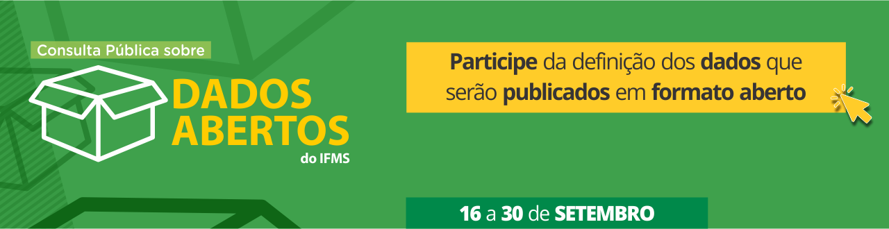 Topo Consulta Pública sobre Dados Abertos do IFMS