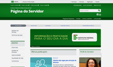 Imagem da página inicial da Página do Servidor