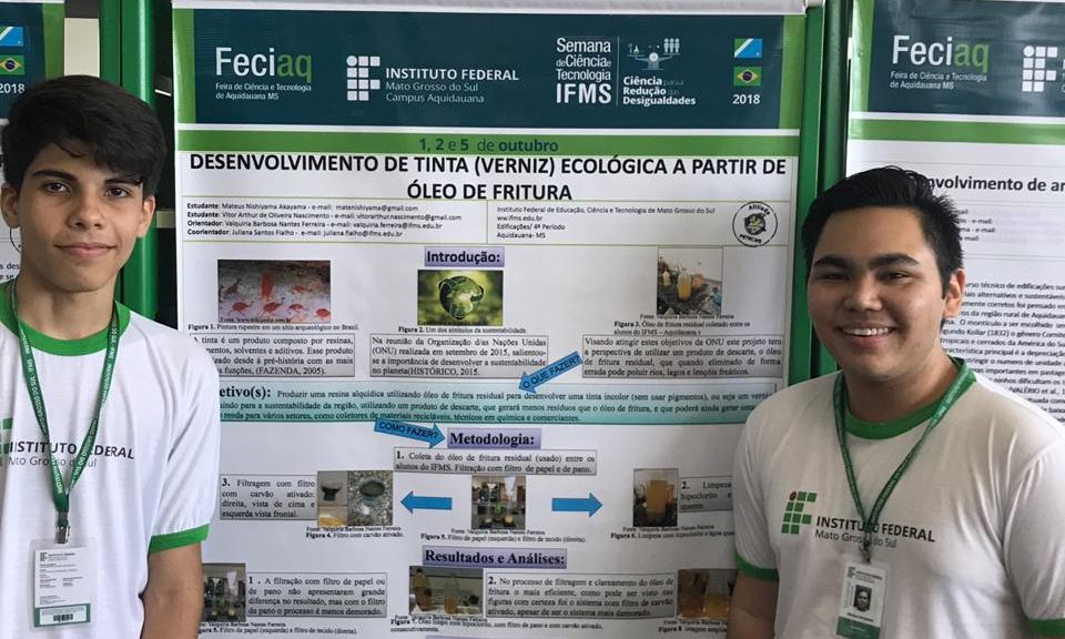 Tinta ecológica a partir de óleo de fritura