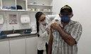 Suellen tem auxiliado na imunização contra a gripe na Capital