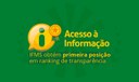 Acesso à Informação: IFMS obtém primeira posição em ranking de transparência