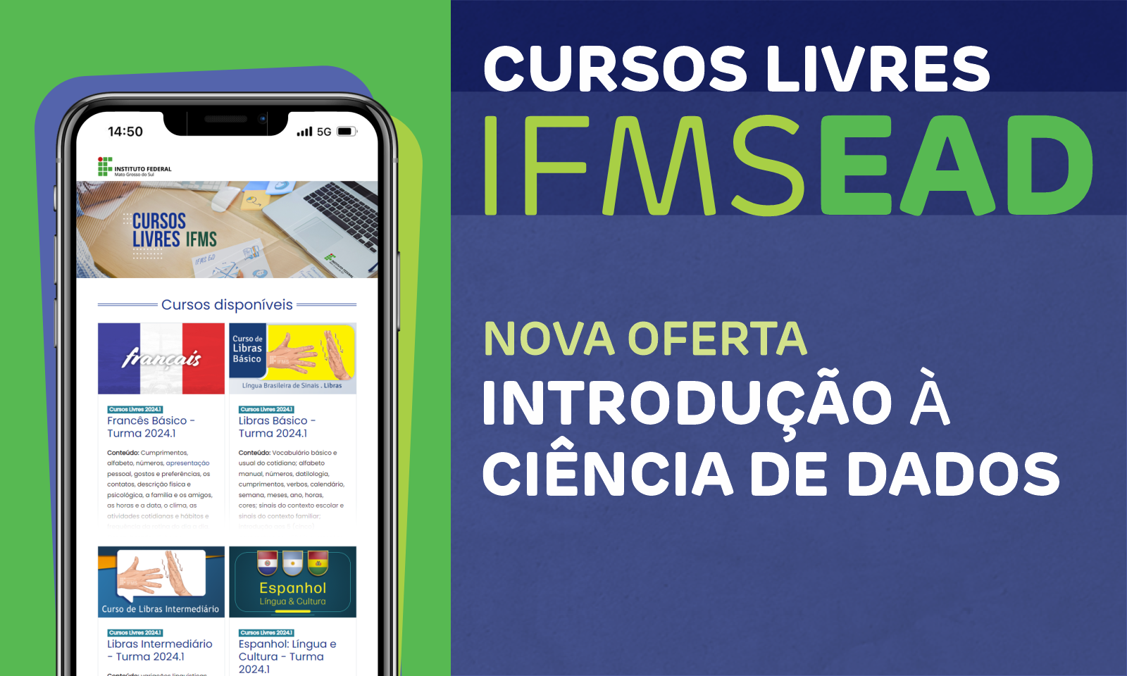 Cursos Livres IFMS EAD - Nova Oferta "Introdução à Ciência de Dados"