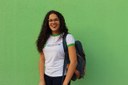 Natália Duarte ressaltou que as salas de aula trarão mais comodidade à turma do técnico em Informática - Foto: Ascom/IFMS