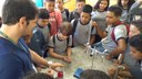 Os alunos acompanharam a realização de experimentos práticos