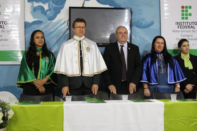 Mesa de autoridades da cerimônia - Foto: Keila Oliveira/Agepen