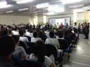 Auditório do Campus Naviraí fica lotado na recepção aos alunos