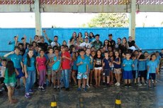 Estudantes da escola municipal assistiram as apresentações. Foto: Campus Campo Grande