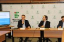 O reitor do IFMS, Luiz Simão Staszczak (à esquerda) destacou a oportunidade de sediar pela primeira vez uma reunião do Conselho